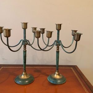 Vintage pair of candle holders